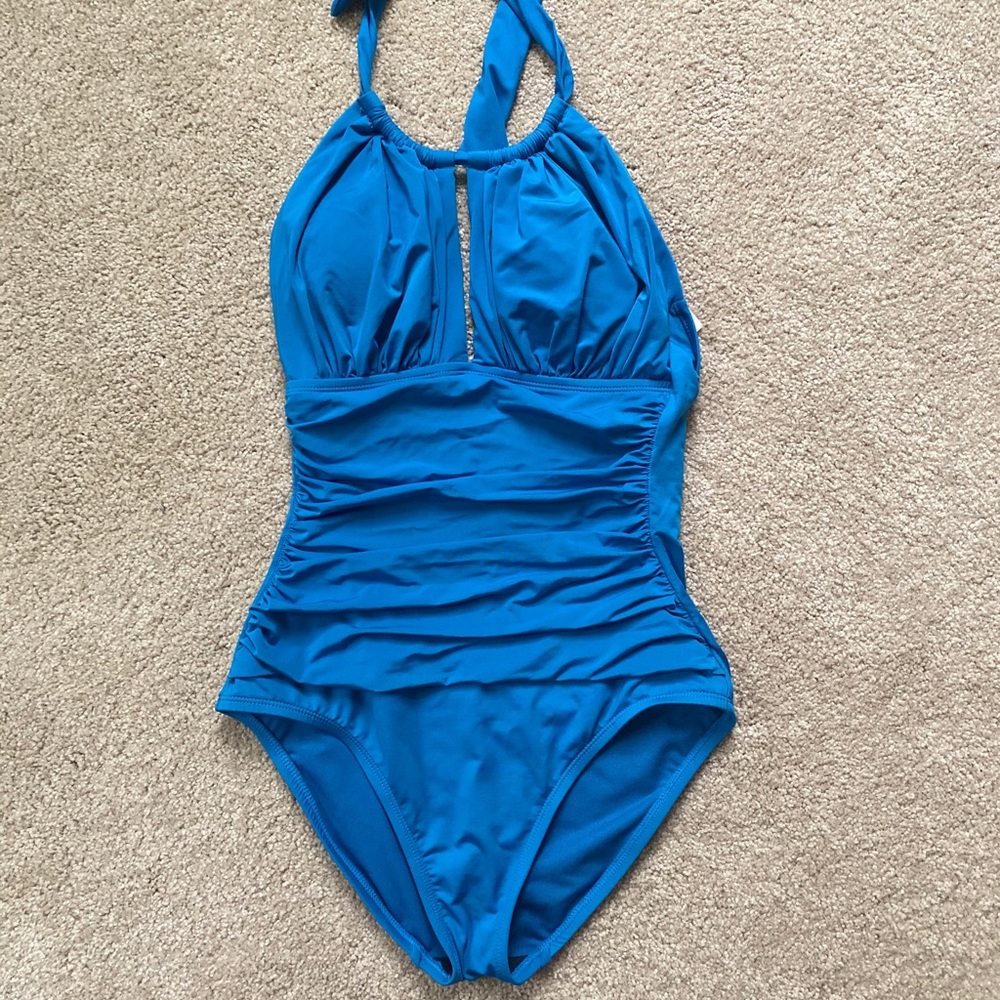 Kenneth Cole swim suit bathing suit blue NWT